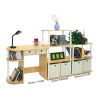Home Office Laptop Computer Desk Table in Beech Ivory