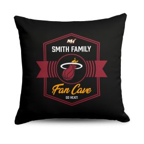 NBA Miami Heat Dominion Personalized Throw Pillow 18√ó18 Inches