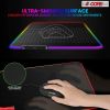 5 Core Large RGB Gaming Mouse Pad Extended Soft Gaming LED Mouse Pad 31.5x11.8 5 Inch with 12 Lighting Modes Stitched Edges and Non-Slip Rubber Base O