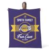 NBA Los Angeles Lakers Dominion Personalized Silk Touch Throw Blanket 50X60 Inches