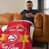 NBA Atlanta Hawks Dominion Personalized Silk Touch Sherpa Throw Blanket 50X60 Inches