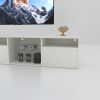 TV Console with Storage Cabinets, 82.6 Inch Long LED TV Stand with Full RGB Color Selection