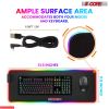 5 Core Large RGB Gaming Mouse Pad Extended Soft Gaming LED Mouse Pad 31.5x11.8 5 Inch with 12 Lighting Modes Stitched Edges and Non-Slip Rubber Base O