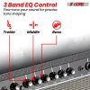 5 Core Guitar Amp 40W Amplifier for Electric Bass Acoustic Practice Amps Small Portable Mini Amplificador para Bajo with Built in Effects - GA 40 BLK