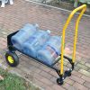 HT1006BK-YL Hand Truck Dual Purpose 2 Wheel Dolly Cart and 4 Wheel Push Cart with Swivel Wheels 330 Lbs Capacity Heavy Duty Platform Cart for Moving/W