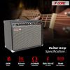 5 Core Guitar Amp 40W Amplifier for Electric Bass Acoustic Practice Amps Small Portable Mini Amplificador para Bajo with Built in Effects - GA 40 BLK