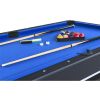 6-ft Pool Table with Table Tennis Top - Black with Blue Felt