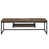 Weathered Oak and Black 1-shelf TV Stand