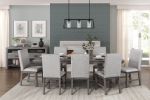 Modern Rustic Design Gray Finish 1pc Dining Table with Separate Extension Leaf Casual Dining Room Furniture