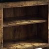 Rustic Oak TV Stand with 2 Barn Doors