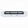 White and Black 2-Drawer TV Stand