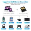 Original USB Bluetooth 5 1 Receiver Adapter BT 5.1 No Driver Disk Needed Wireless Audio Receiver Transmitter Dongles For PC