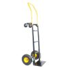 HT1006BK-YL Hand Truck Dual Purpose 2 Wheel Dolly Cart and 4 Wheel Push Cart with Swivel Wheels 330 Lbs Capacity Heavy Duty Platform Cart for Moving/W