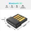 Original USB Bluetooth 5 1 Receiver Adapter BT 5.1 No Driver Disk Needed Wireless Audio Receiver Transmitter Dongles For PC