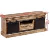 TV Stand with 2 Sliding Doors Solid Wood Mango 43.3"x11.8"x17.7"