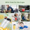 1200W Blender for Shakes and Smoothies, VEWIOR Personal Blender with 6 Blades, 22 oz * 2 BPA-Free To-go Cups