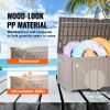 VEVOR Deck Box, 120 Gallon, 56.3" x 26.6" x 23.8" Outdoor Storage Box, Waterproof PP Deckbox with Aluminum Alloy Padlock, for Patio Furniture