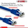 5 CORE Ethernet Cable 10 ft Long Cat 6 Computer Internet Patch Cord High Speed WiFi RJ45 for Gaming Indoor Outdoor Use - ET 10FT BLU