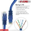 5 CORE Ethernet Cable 10 ft Long Cat 6 Computer Internet Patch Cord High Speed WiFi RJ45 for Gaming Indoor Outdoor Use - ET 10FT BLU