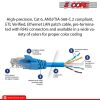 5 CORE Ethernet Cable 10 ft Long Cat 6 Computer Internet Patch Cord High Speed WiFi RJ45 for Gaming Indoor Outdoor Use - ET 10FT BLU