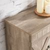 Farmhouse Classic Media TV Stand Antique Entertainment Console with 18" Fireplace Insert for TV up to 50" with Open and Closed Storage Space