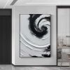 Hand Painted Oil Painting Black White Wall Art Original Black White Minimalist Painting Large Black And White Painting Abstract Art Office Decor home