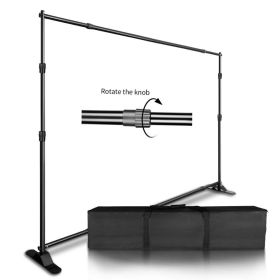 Double-Crossbar Background Stand Backdrop Frame Support System For Photography Photo Studio Video Muslin Green Screen (Color: 2.7x3.4M)