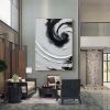 Hand Painted Oil Painting Black White Wall Art Original Black White Minimalist Painting Large Black And White Painting Abstract Art Office Decor home