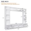 ON-TREND Large Wall Unit Entertainment Center with Bookshelves for TVs Up to 78'', Modern TV Console with Cabinets and Open Shelves
