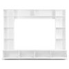 ON-TREND Large Wall Unit Entertainment Center with Bookshelves for TVs Up to 78'', Modern TV Console with Cabinets and Open Shelves