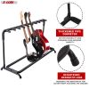 5 Core Guitar Rack 9 Slot Multi Guitar Stand Nine Display Floor Stand Safe Storage Foldable Portable for Electric Acoustic Flying V Guitars - GRack 9N