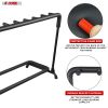 5 Core Guitar Rack 9 Slot Multi Guitar Stand Nine Display Floor Stand Safe Storage Foldable Portable for Electric Acoustic Flying V Guitars - GRack 9N